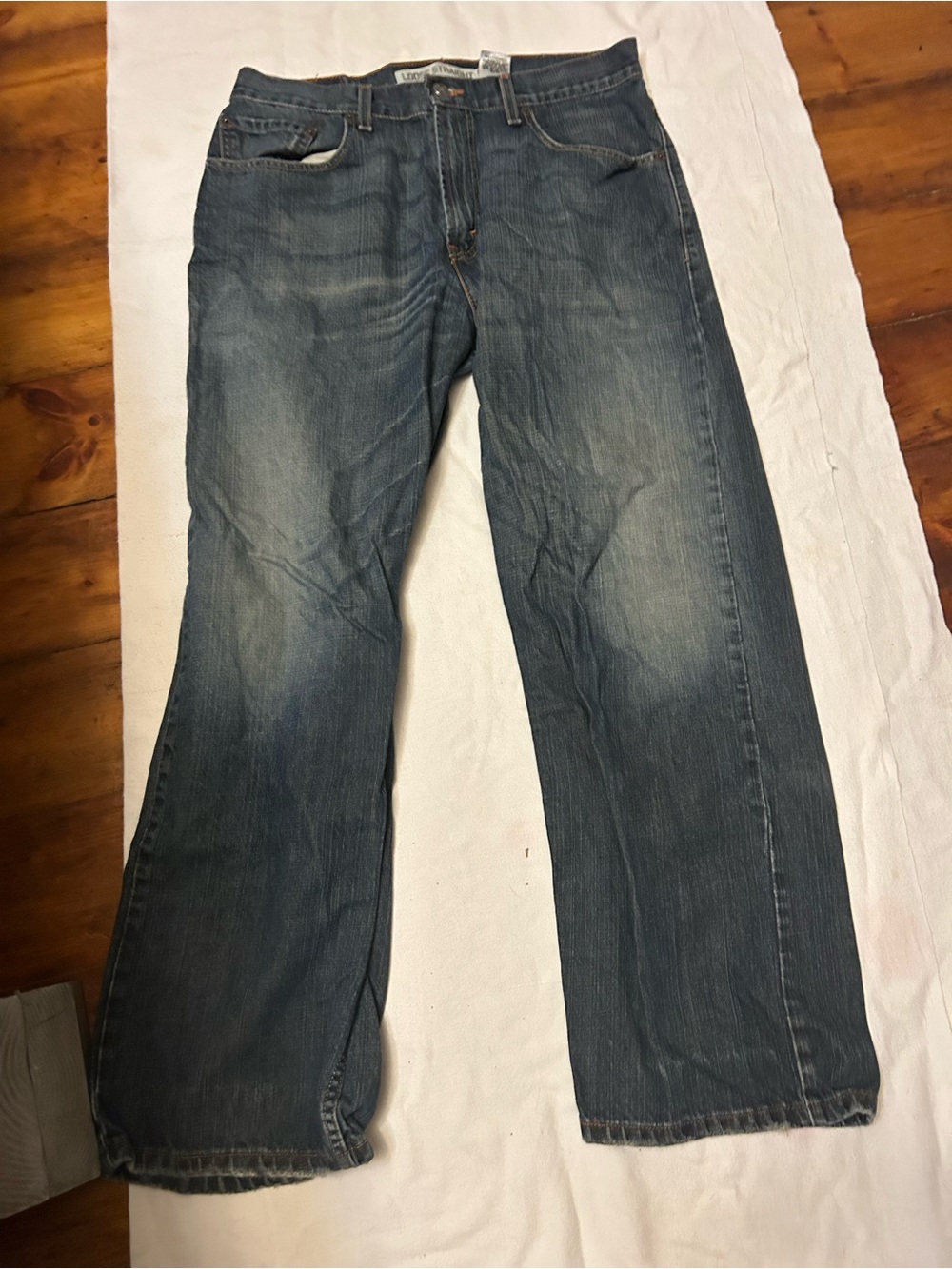 Levi's Men's Faded Blue Straight Jeans loose 569 vintage y2k fits 33x29